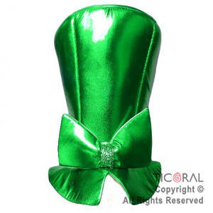 SOMBRERO GALERON METAL LISO CON MO�O VERDE x 1